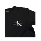 Calvin Klein T-Shirt Girocollo Tinta Unita con Logo per Bambino IU0IU00678X NERO CALVIN KLEIN 