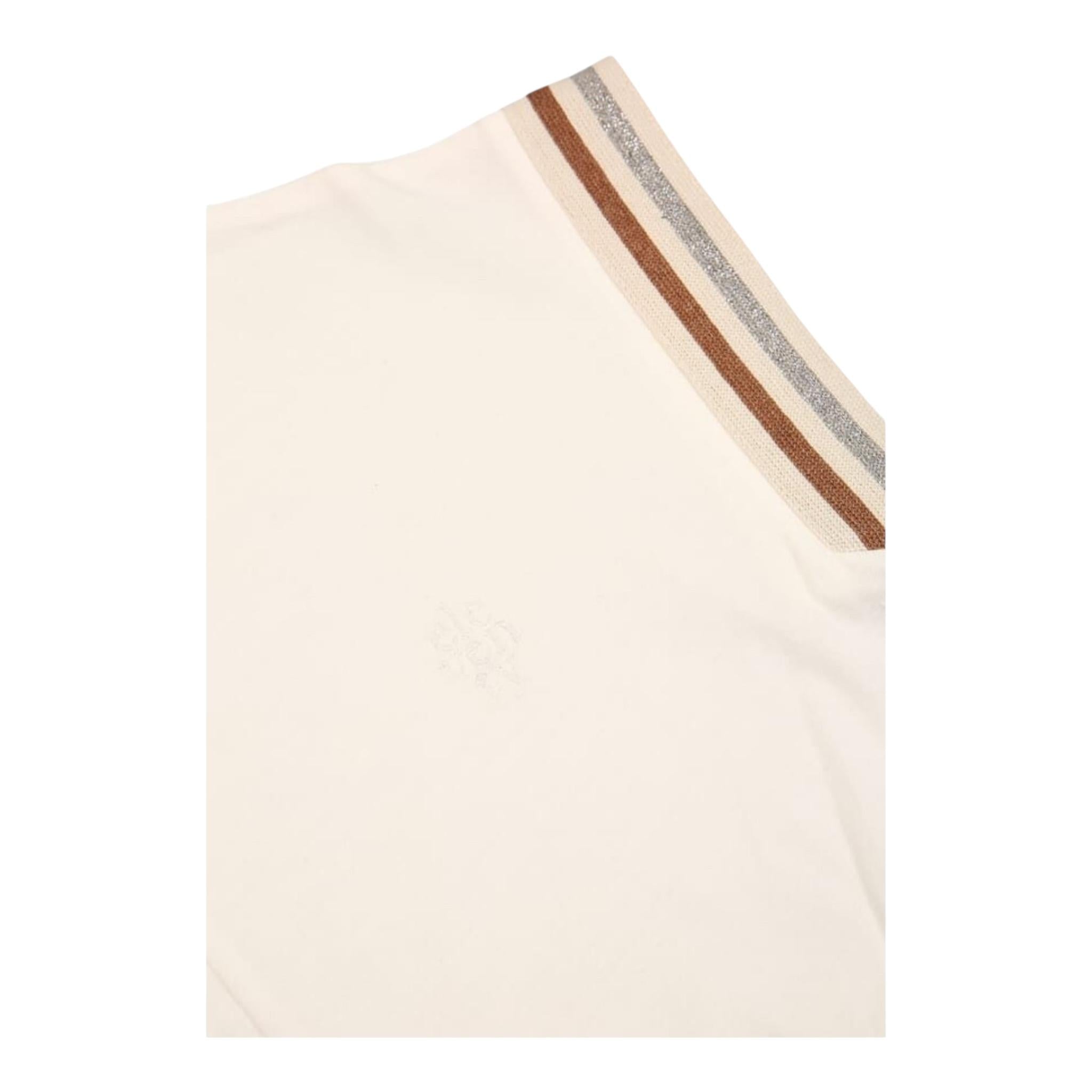 Eleventy T-Shirt Tinta Unita Girocollo per Bambina EU8A22 BIANCO ELEVENTY 