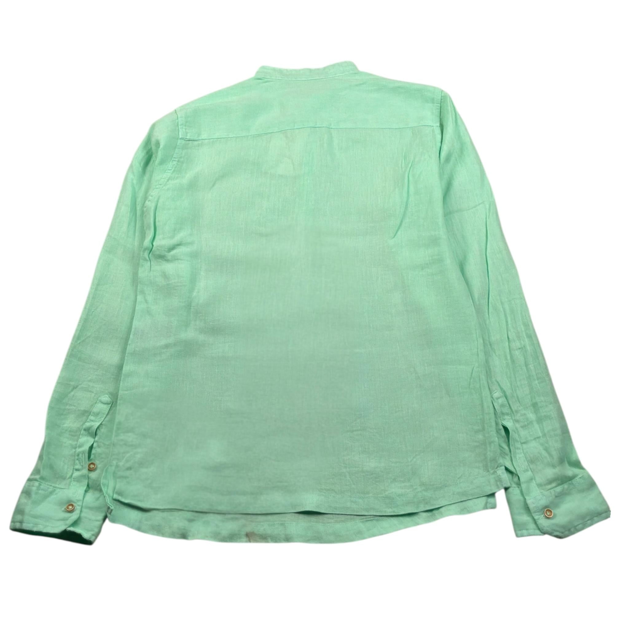 Sp1 Camicia Manica Lunga tinta unita Collo Coreano Verde Acqua per Bambino B340397 VERDE ACQUA SP1 