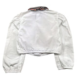 NAIDA camicia manica lunga tinta unita con cravatta Bianco per Bambina NACA140 BIANCO NAIDA 