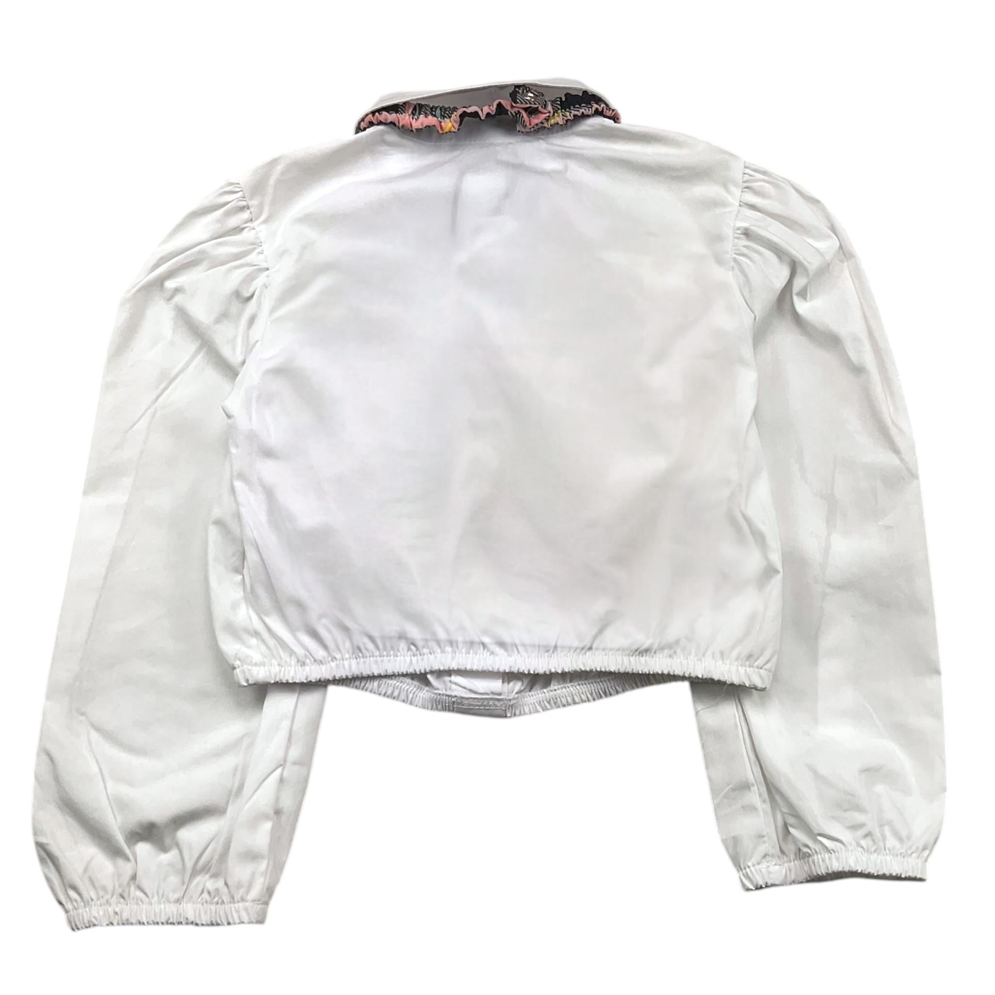 NAIDA camicia manica lunga tinta unita con cravatta Bianco per Bambina NACA140 BIANCO NAIDA 