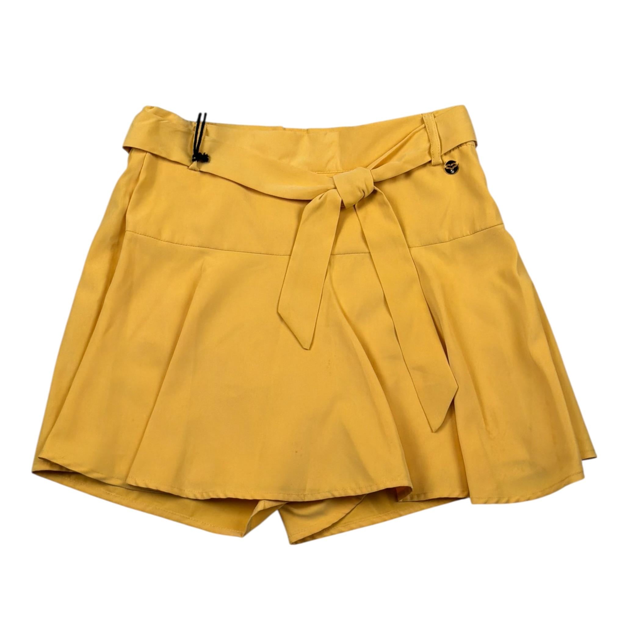 Sarabanda Short Tinta Unita con Cinturino per Bambina 04710 SENAPE SARABANDA 