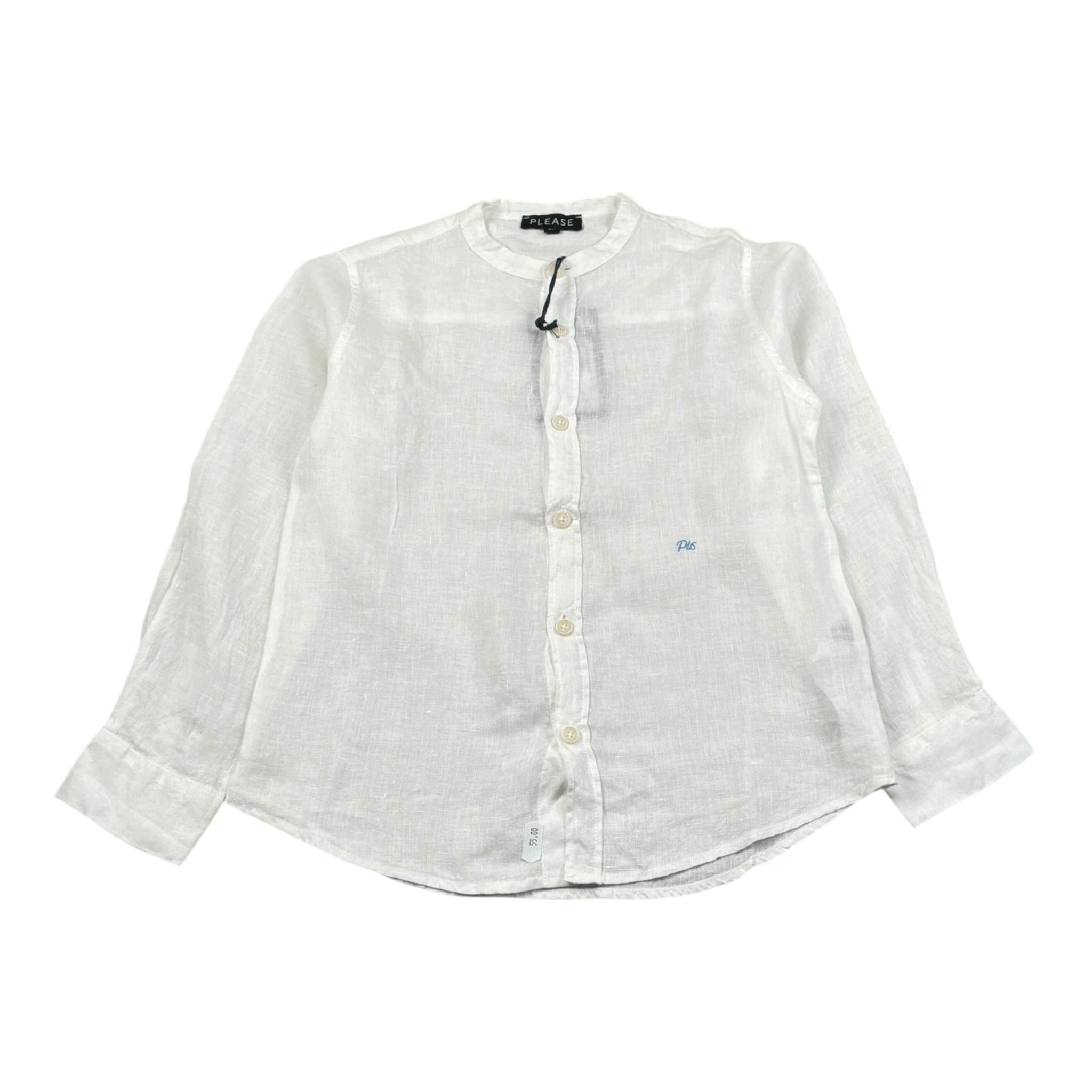 Please Camicia Tinta Unita per Bambino CL14300B73 BIANCO PLEASE 