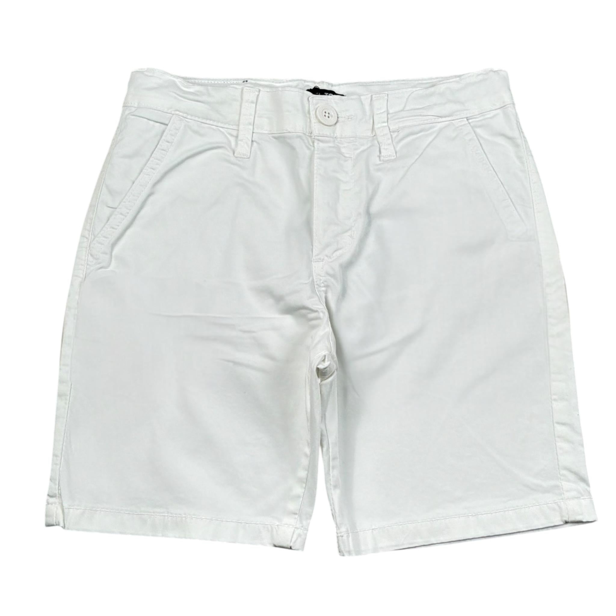 Never Too Bermuda tinta unita con Girovita Regolabile Bianco per Bambino NT2378B BIANCO NEVER TOO 