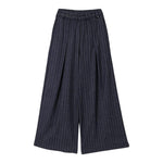 Aspesi Pantalone Modello A Palazzo con Fantasia A Righe per Bambina S25075PLN1007 BLU ASPESI 