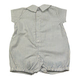 La Sartoria Dei Piccoli Pagliaccetto Tinta Unita con Fantasia A Righe per Neonato LP002 BIANCO LA SARTORIA DEI PICCOLI 