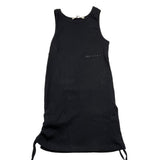 Hinnominate Schwarzes, einfarbiges, ärmelloses Kleid mit Logo-Print für Mädchen