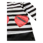 EMC abito manica lunga fantasia a righe Bianco/nero per Bambina AA4812 BIANCO/NERO EMC 
