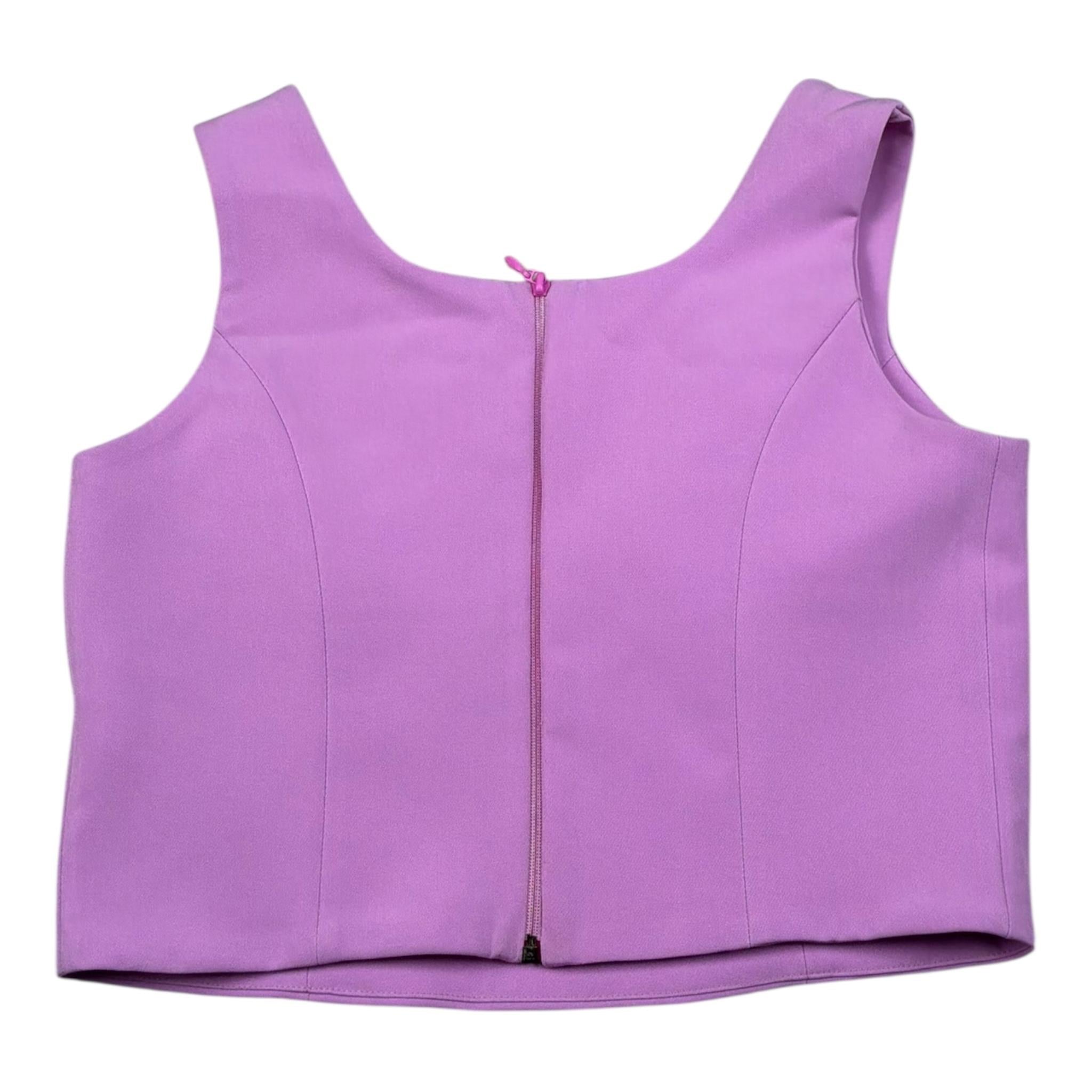 Fun & Fun Top Tinta Unita con Finti Bottoni per Bambina FNCJTP16382 GLICINE FUN & FUN 