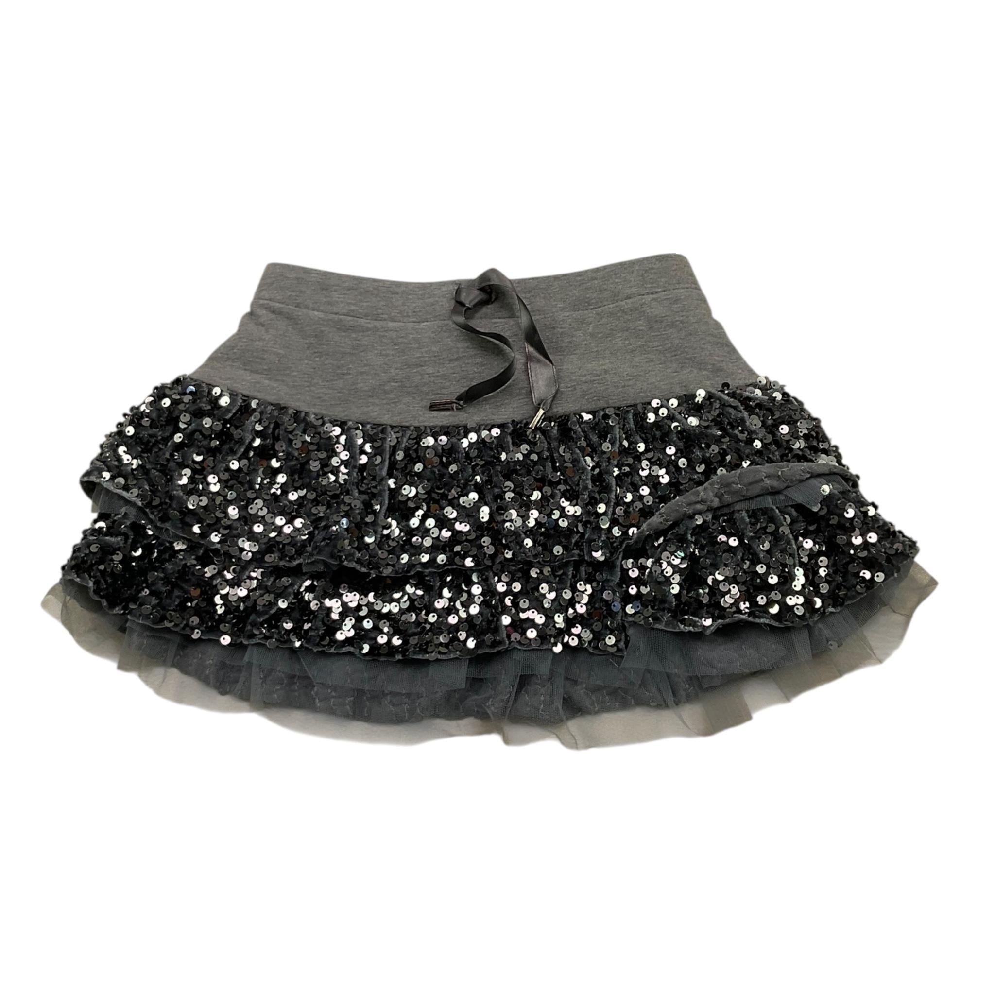 M+E' gonna tinta unita con paillettes Grigio per Neonata UE1546N GRIGIO M+E' 