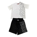 Cesare Paciotti Completo 2 Pezzi T-Shirt-Bermuda Bicolore per Neonato COMP5120B BIANCO/NERO CESARE PACIOTTI 