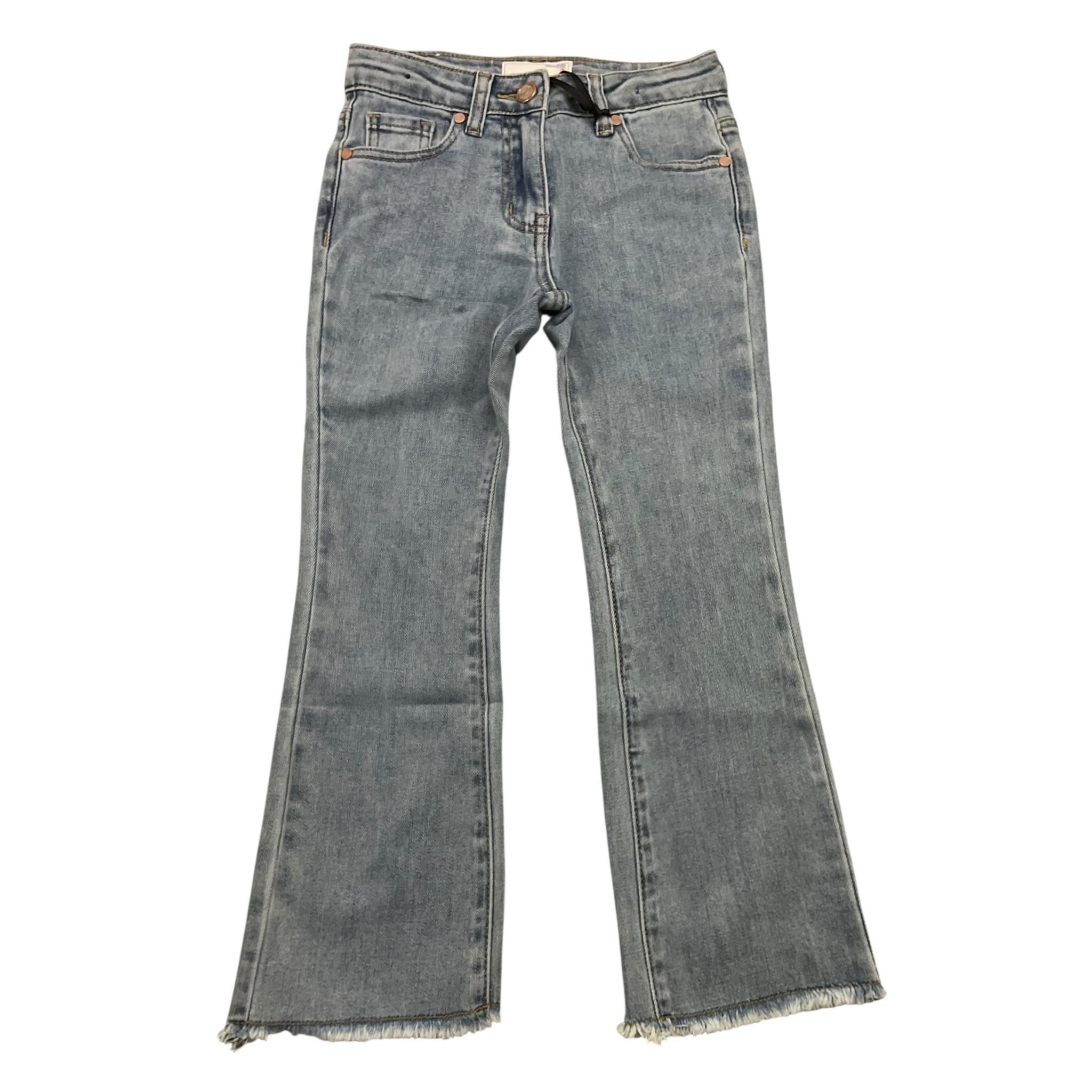 TO be too jeans tinta unita modello zampa Azzurro per Bambina TOB306 AZZURRO TO be too 