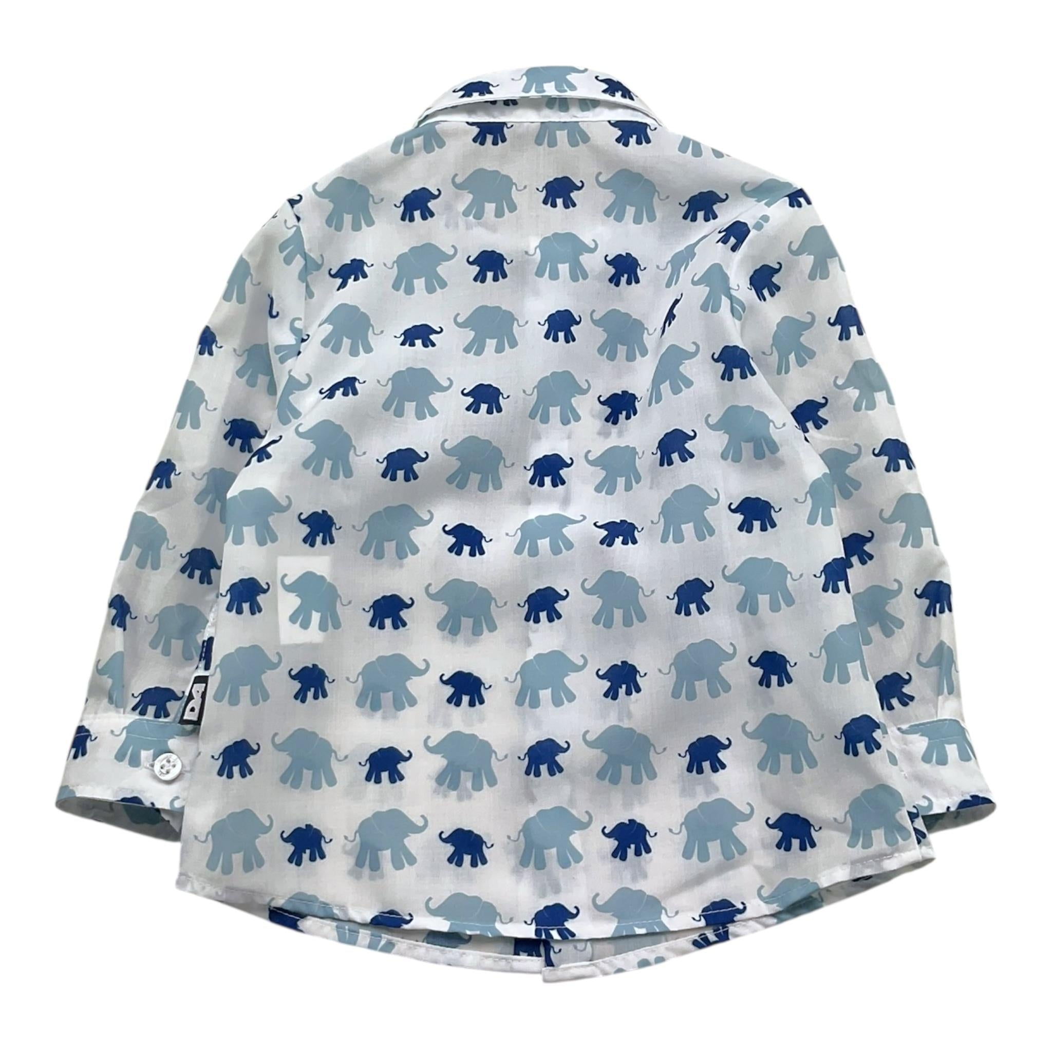 Daniele Alessandrini Camicia Tinta Unita con Stampa per Neonata 1295C00177 BIANCO DANIELE ALESSANDRINI 