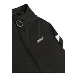 Off-White Schwarze Kapuzenjacke mit Reißverschluss für Jungen