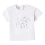 Sarabanda T-Shirt Girocollo tinta unita con Brillantini Bianco per Neonata 0B211X BIANCO SARABANDA 