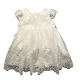 Abel &amp; Lula Einfarbiges ärmelloses Kleid mit Tüll und weißer Stickerei für Baby Mädchen