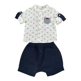 Marlu' Completo 2 Pezzi Camicia-Bermuda Bianco per Neonato EL6153 BIANCO MARLU' 