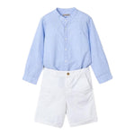 Mayoral Completo 2 Pezzi Camicia-Bermuda Bicolore per Bambino 3230 BIANCO/AZZURRO MAYORAL 