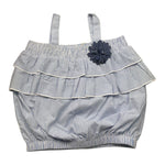 Emc Top Bicolore con Fantasia A Righe per Bambina BX2386 BIANCO/AZZURRO EMC 