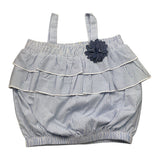 Emc Top Bicolore con Fantasia A Righe per Bambina BX2386 BIANCO/AZZURRO EMC 