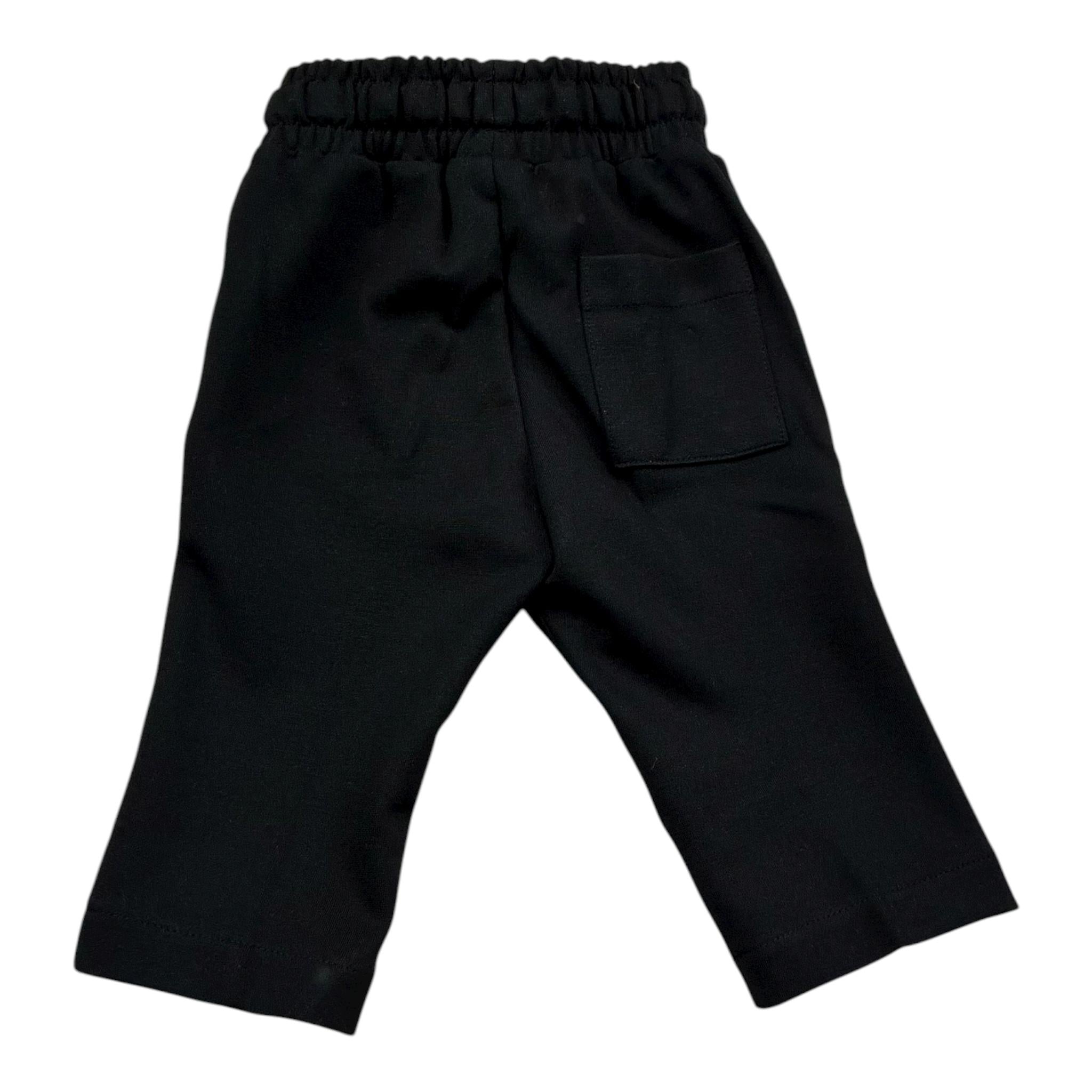 Cesare Paciotti Pantalone Tinta Unita con Elastico In Vita per Neonato PTP5151B NERO CESARE PACIOTTI 