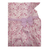Ninnaoh Einfarbiges Kleid mit rosa Muster für Baby Mädchen