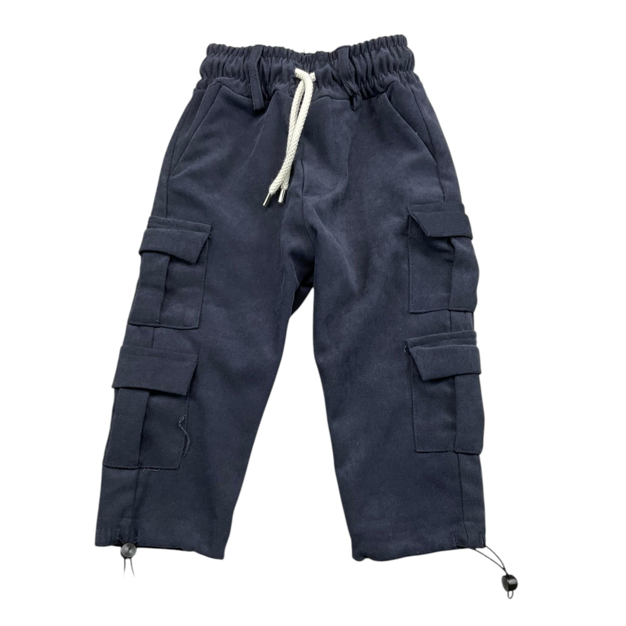NEVER TOO pantalone tinta unita cn elastico in vita Blu per Neonato NT2185N BLU NEVER TOO 