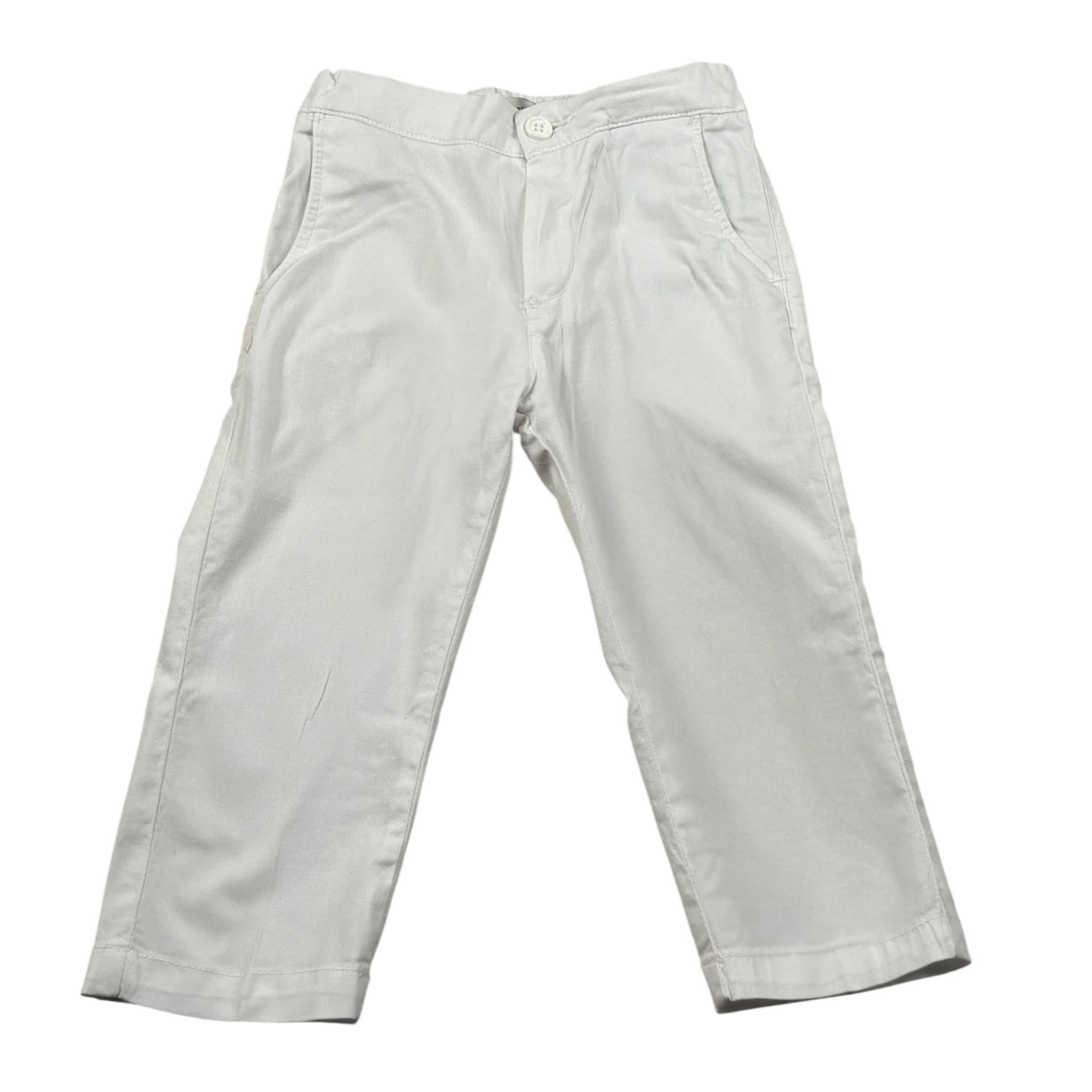 Manuel Ritz Pantalone tinta unita con Elastico In Vita Bianco per Bambino MR3013XX BIANCO MANUEL RITZ 