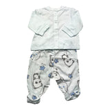 Chicco Komplettes 2-teiliges Shirt-Ghettina Blau für Neugeborene