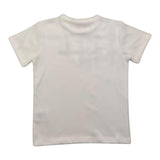 Cesare Paciotti Rundhals-T-Shirt einfarbig mit Kontrastdruck weiß für Neugeborene