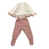 CALAMARO completo 2pz maglia-ghettina bicolore Bianco per Neonata 11024 BIANCO CALAMARO 