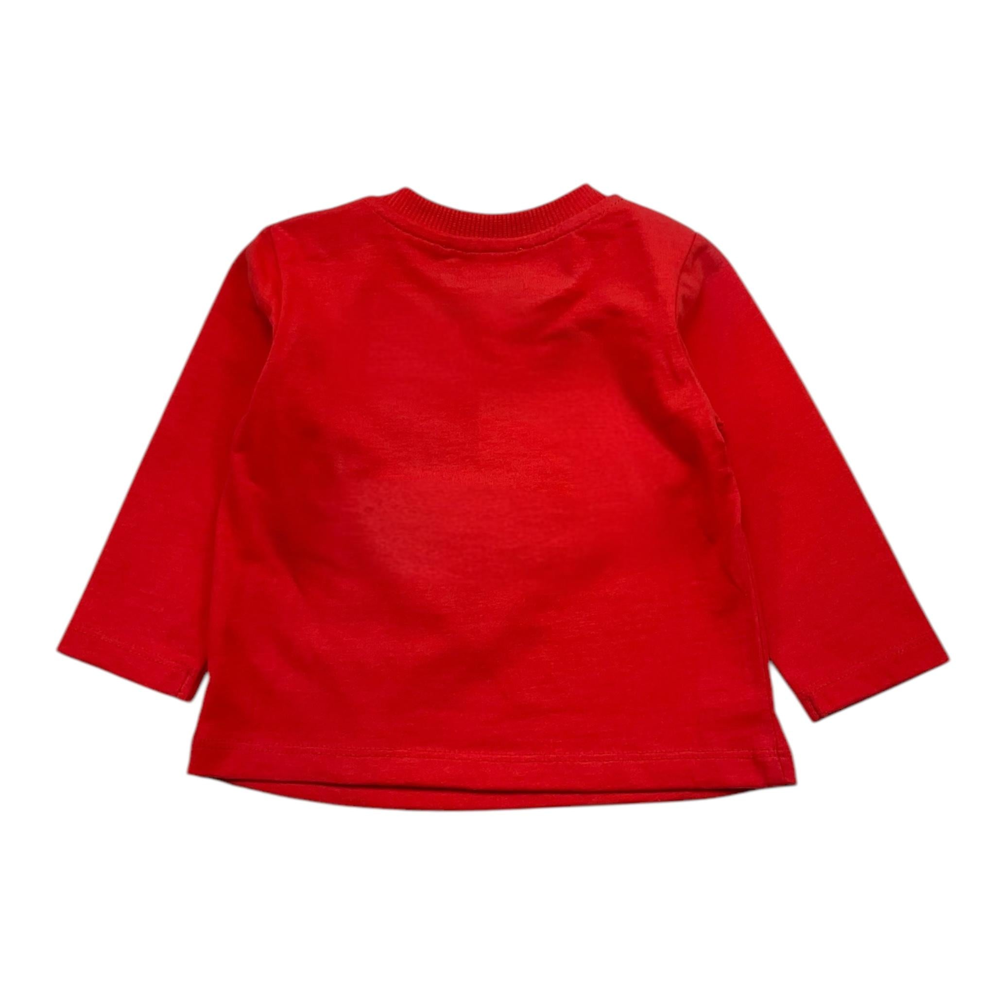 MOSCHINO shirt girocollo tinta unita con stampa Rosso per Neonato M7O00R ROSSO MOSCHINO 