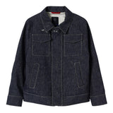 Fay Giubbino In Denim Tinta Unita con Zip per Bambino FW2P37 BLU FAY 