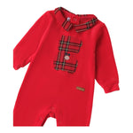 MINI BANDA tutina tinta unita con fantasia scozzese Rosso per Neonata 3A640 ROSSO MINI BANDA 