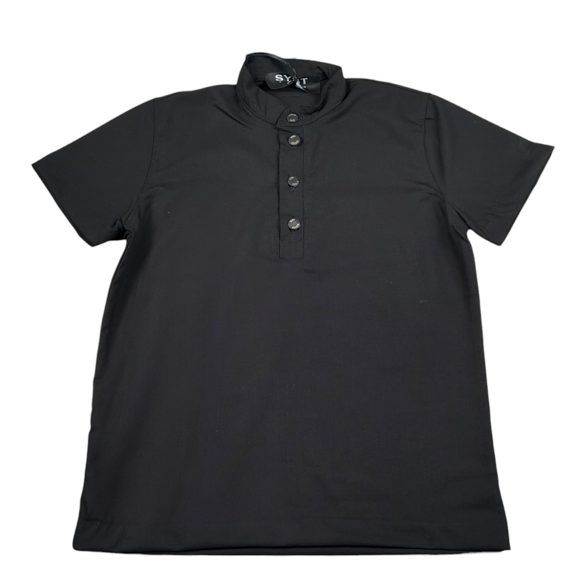 Syst Polo Mezza Manica Tinta Unita per Neonato TB5007 NERO SYST 