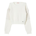 LIU JO maglia girocollo tinta unita con tasche alle maniche Panna per Bambina GF4215 PANNA LIU JO 
