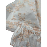 La Stupenderia Abito Giromanica Tinta Unita con Culotte per Neonata CBAB56 ROSA LA STUPENDERIA 