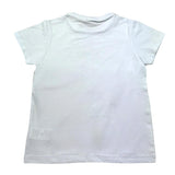 Daniele Alessandrini T-Shirt Girocollo Tinta Unita con Stampa In Contrasto per Bambino 1236M00226X BIANCO DANIELE ALESSANDRINI 
