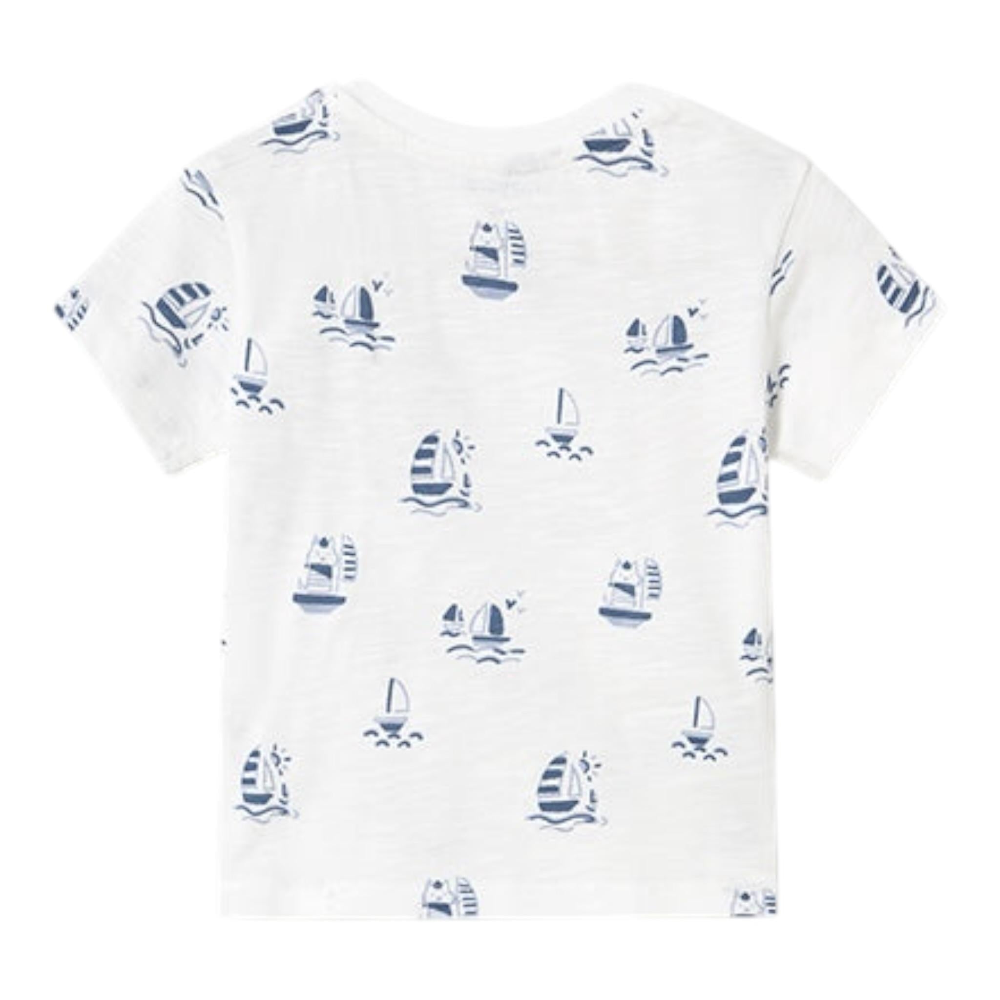 Mayoral T-Shirt Tinta Unita con Stampa per Neonato 1058 BIANCO MAYORAL 