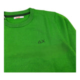 SUN68 maglia girocollo tinta unita Verde per Bambino K44301 VERDE SUN68 