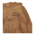 DANIELE ALESSANDRINI cardigan tinta unita con cappuccio Marrone per Bambino 1291W00035 MARRONE DANIELE ALESSANDRINI 