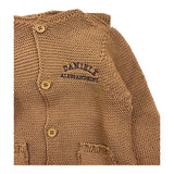 DANIELE ALESSANDRINI cardigan tinta unita con cappuccio Marrone per Bambino 1291W00035 MARRONE DANIELE ALESSANDRINI 