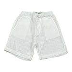 Petit Indi Bermuda Tinta Unita con Elastico In Vita per Neonato SS25BK8040X BIANCO PETIT INDI 