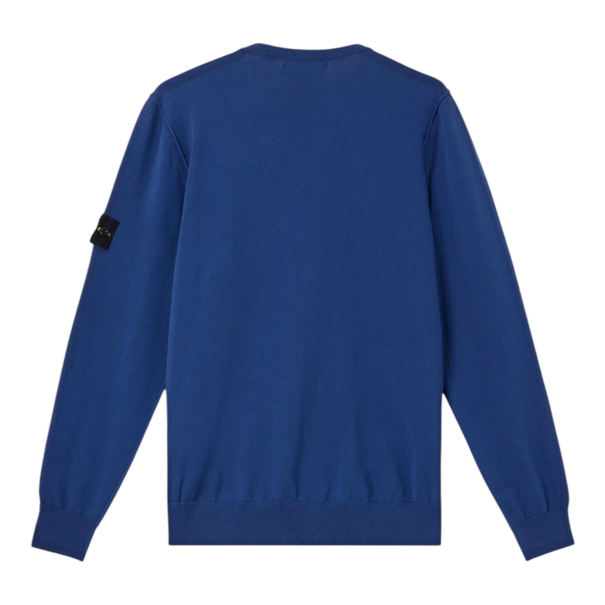 STONE ISLAND maglia tinta unita girocollo con logo Blu per Bambino 8116502Z1 BLU STONE ISLAND 
