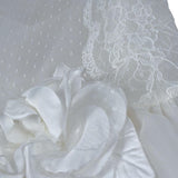 Isabel Abito Cerimonia Tinta Unita con Tulle per Bambina IS23C246S BIANCO ISABEL 