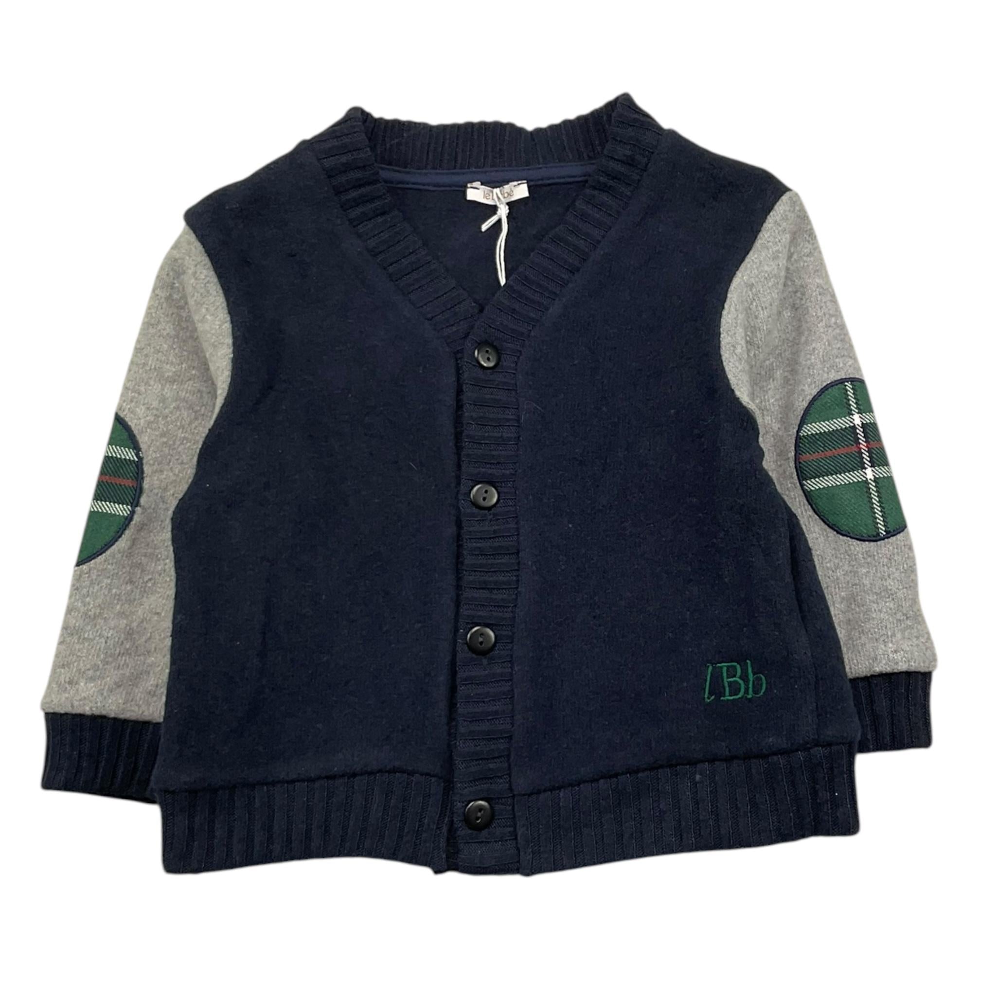 LE BEBE' cardigan tinta unita con manica in contrasto Blu per Neonato LBB5166 BLU LE BEBE' 