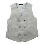 Emanuel Pris Gilet Tinta Unita con Microfantasia per Bambino EPC2088B BEIGE EMANUEL PRIS 