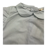 Wedoble Baby Strampler Halbarm Streifenmuster Weiß/Blau