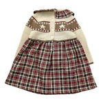 BABIDU set abito in maglia con fantasia a scacchi-cappello Beige per Neonata 91762 BEIGE BABIDU 
