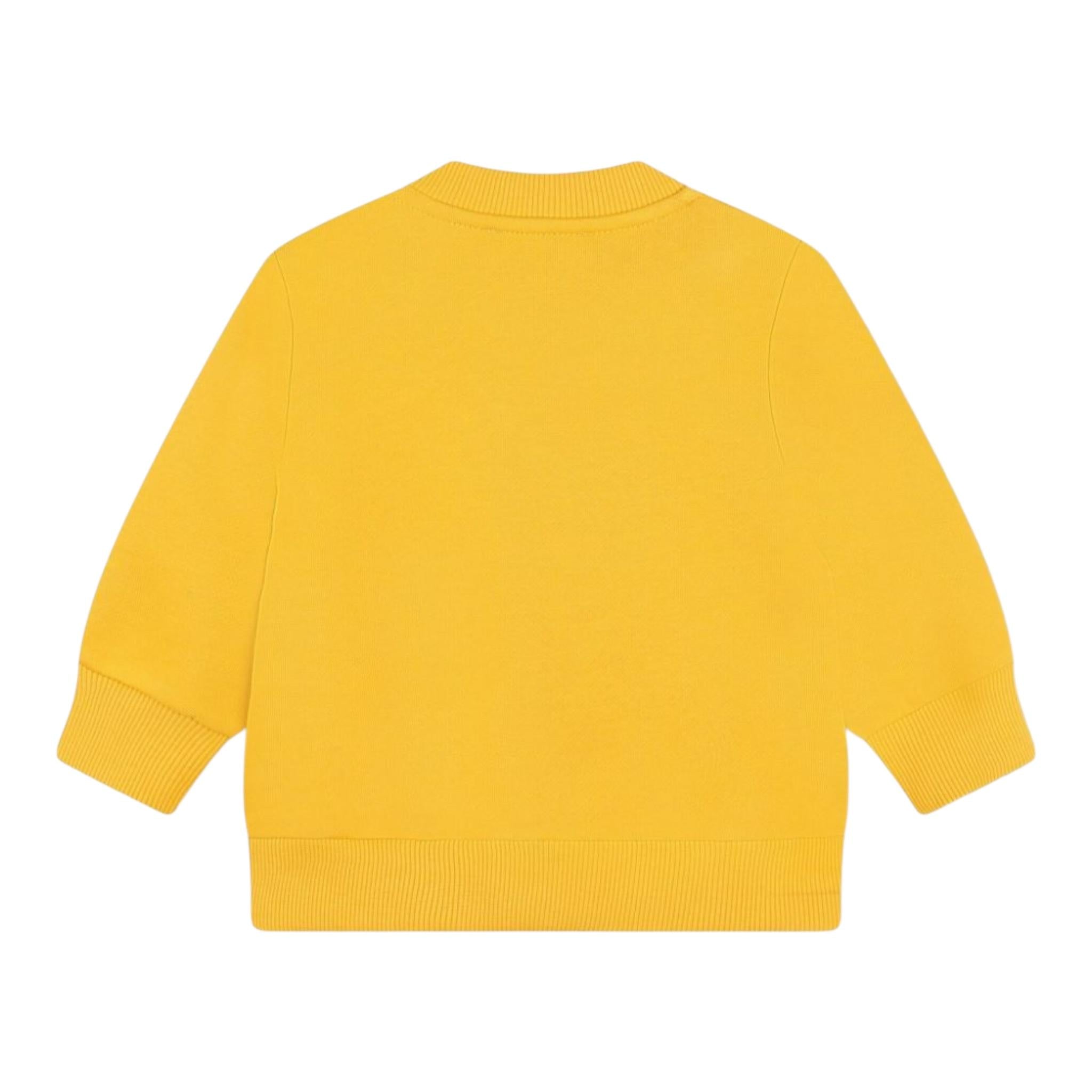 KENZO felpa gircollo tinta unita con stampa Giallo per Bambino K60500J GIALLO KENZO 
